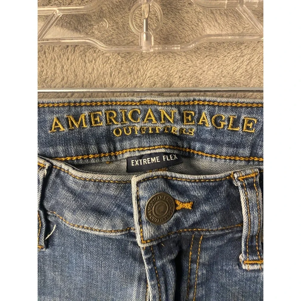 American Eagle Skinny Jeans Men's 30x34 Blue Medium Wash Extreme Flex Stretch